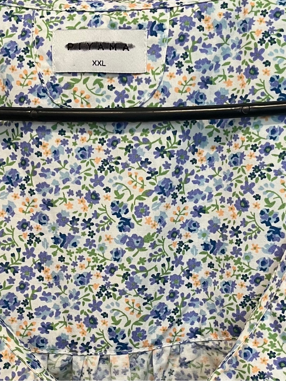 Piyama Cotton Penelope Scalloped Collar Floral Lounge Dress XXL NWOT - Picture 2 of 13